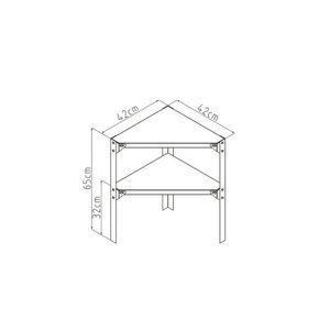 Regál G21 42x42cm rohový pro zahradní domky a skleníky 63900482