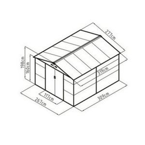 Zahradní domek G21 GAH 884 - 277x319cm hnědý 63900567