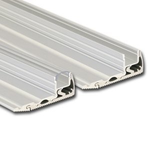 Nášlapný hliníkový profil McLED BL 59x22mm stříbrná barva s čirým difuzorem 2m ML-761.086.02.2