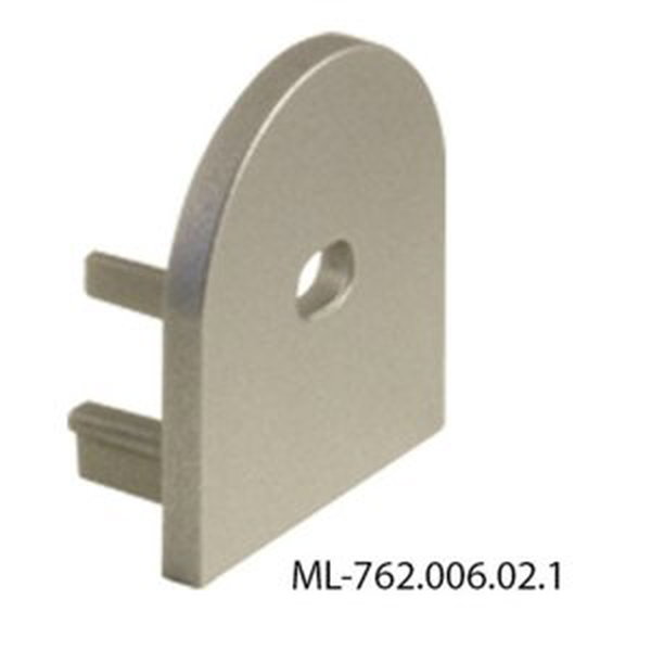 Koncovka LED profilu s otvorem pro PD stříbrná McLED ML-762.006.02.1