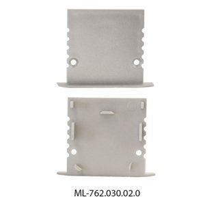 Koncovka LED profilu VX bez otvoru stříbrná McLED ML-762.030.02.0