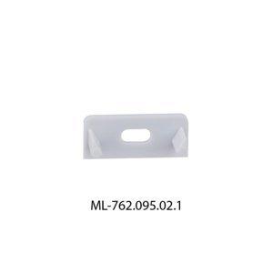Koncovka pro hliníkový profil PE Mcled ML-762.095.02.1 s otvorem stříbrná