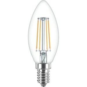 LED žárovka E14 Philips Classic Filament B35 4,3W (40W) teplá bílá (2700K), svíčka
