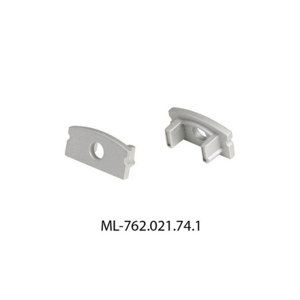Koncovka LED profilu PH2 s otvorem stříbrná McLED ML-762.021.74.1