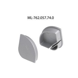 Koncovka LED profilu RL2 bez otvoru stříbrná McLED ML-762.057.74.0