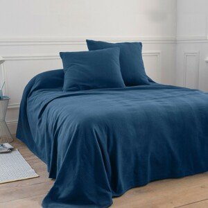 Jednobarevný tkaný přehoz na postel, bavlna
