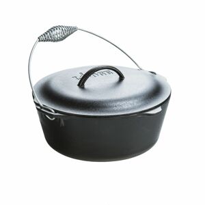 Litinový hrnec Lodge „Dutch Oven“ 6,6 l s litinovou poklicí a kovovým držadlem