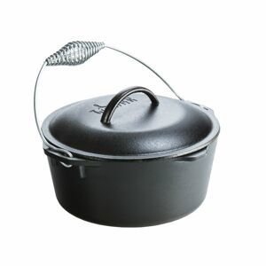 Litinový hrnec Lodge „Dutch Oven“ 4,7 l s litinovou poklicí a kovovým držadlem