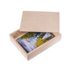 FK Dřevěná krabička na fotografie 15x23 - 25x19x5 cm, Přírodní