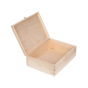 FK Dřevěná krabička - 40x30x13 cm, Přírodní