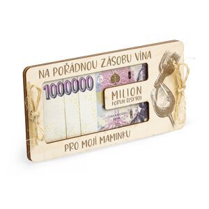 FK Dárkový milion pro maminku na pořádnou zásobu - 20x10 cm, Přírodní