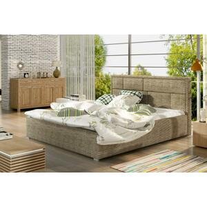 ELT, BEATA 140x200 čalouněná postel s dřevěným roštem