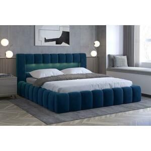 ELT, EGON 140x200 elegantní čalouněná postel s kovovým roštem
