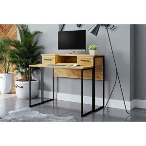 HLM, DAMIA psací stůl v industriálním stylu, 120x96 cm