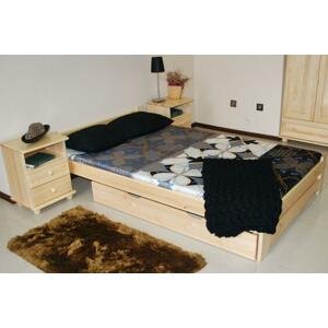 MPE, MAREK 120x200 postel z masivního dřeva, dekor borovice, olše, dub, ořech