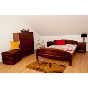 MPE, PAVLA 90x200 postel z masivního dřeva, dekor borovice, olše, dub, ořech