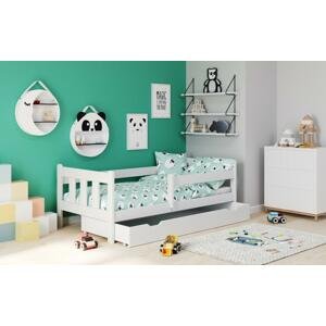 HLR, MARINELLA dětská postel se zábranou, dekor bílý, 160x80 cm