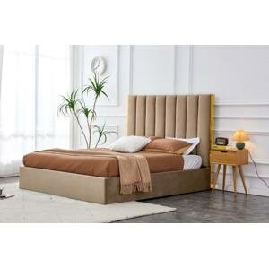 HALMAR, PALAZZO manželská postel s roštem 160x200 cm, béžová