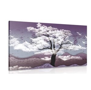 Obraz strom zalitý oblaky