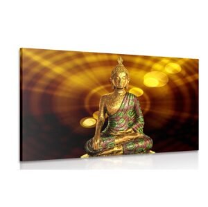 Obraz socha Budhu s abstraktním pozadím