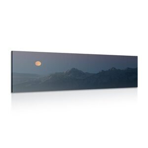 Obraz úplněk měsíce nad horami