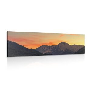 Obraz západ slunce na horách