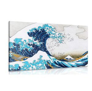 Obraz reprodukce Velká vlna z Kanagawa - Kacušika Hokusai