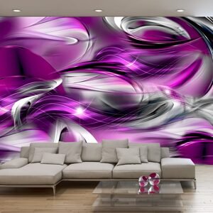 Samolepící tapeta abstraktní fialové vlny - Purple sea