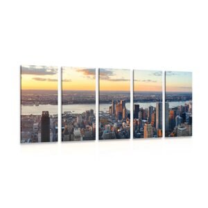 5-dílný obraz město New York