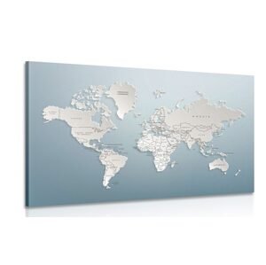 Obraz mapa světa v originálním provedení