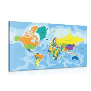 Obraz barevná mapa světa