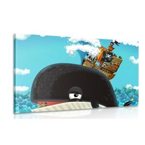 Obraz pirátská loď na velrybě