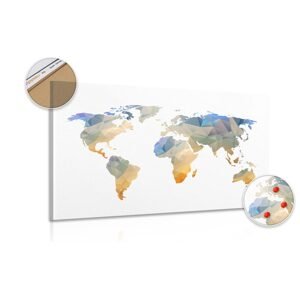 Obraz na korku polygonální mapa světa
