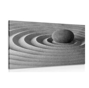 Obraz relaxační kámen v černobílém provedení