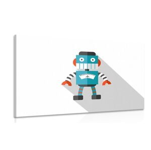 Obraz modrý robot na bílém pozadí