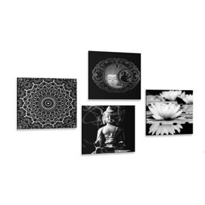 Set obrazů klidný Buddha