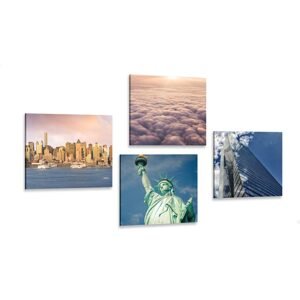 Set obrazů New York v jedinečných barvách