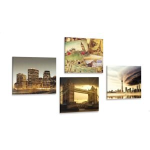 Set obrazů tajuplné města