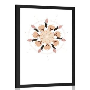Plakát s paspartou jemná abstrakce květin