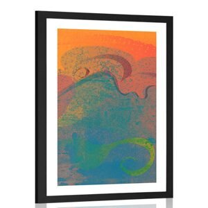 Plakát s paspartou abstrakce moře