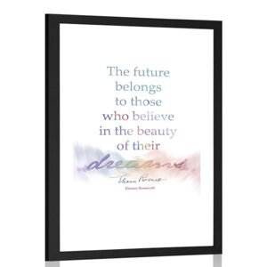 Plakát s paspartou a motivačním citátem - Eleanor Roosevelt