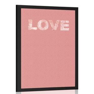 Plakát s jednoduchým nápisem Love