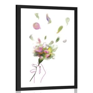 Plakát s paspartou květinová víla