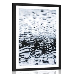 Plakát s paspartou textura vody