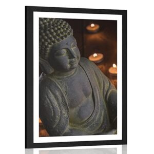 Plakát s paspartou Buddha plný harmonie
