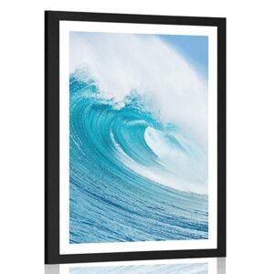 Plakát s paspartou mořská vlna