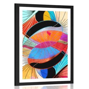 Plakát s paspartou pestrobarevná abstrakce