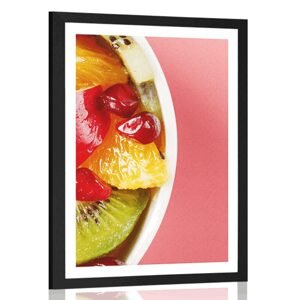 Plakát s paspartou letní ovocný salát