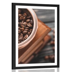 Plakát s paspartou vintage mlýnek na kávu