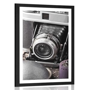 Plakát s paspartou starý fotoaparát
